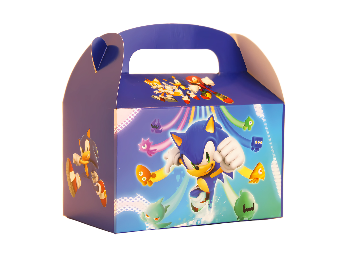 Blue Hedgehog Speedster Acetate Gable Box – Party Favor Container & Birthday Decoration