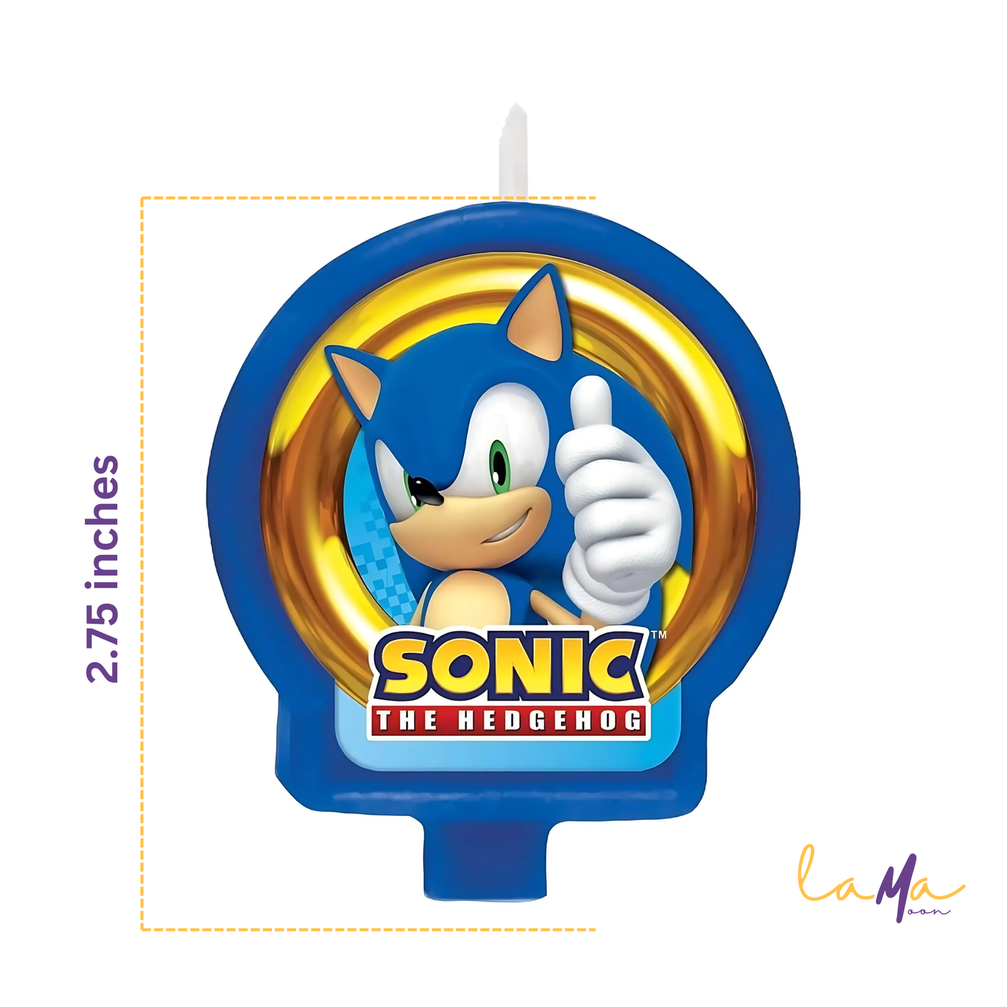 Sonic the Hedgehog Birthday Candle: Colorful Cake Topper