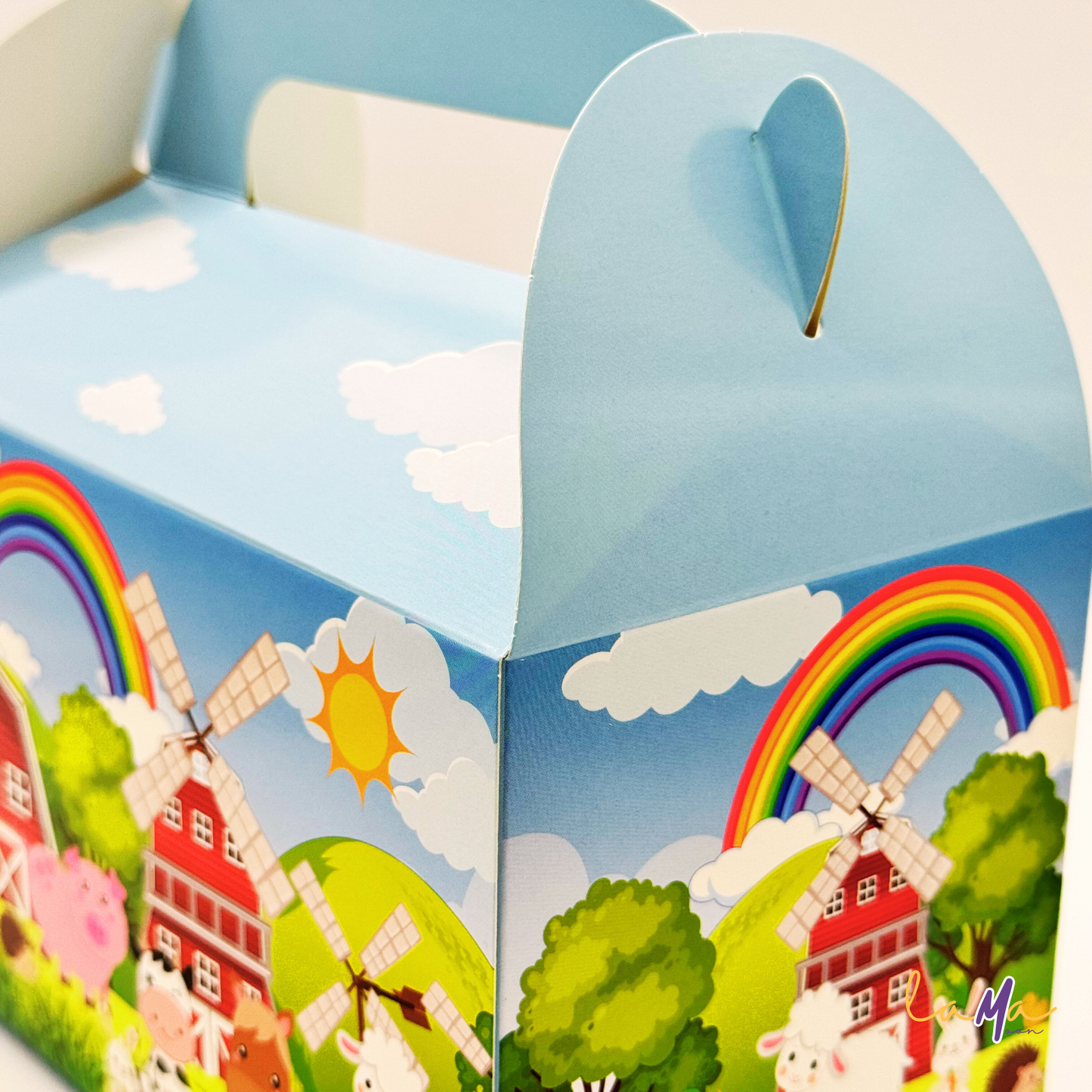Farm Animal Party Favor Box: Barnyard Birthday Treat Bag