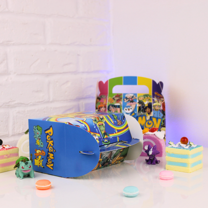 Anime Inspired Pokémon Goodie Box – Size 6.3"x3.7"x3.7" Kids Party Favor Bags