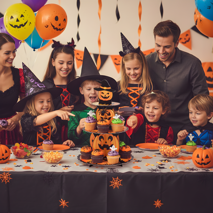 Halloween Cupcake Stand 3-Tier Trick or Treat Party Decorations