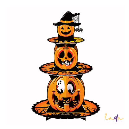 Halloween Cupcake Stand 3-Tier Trick or Treat Party Decorations