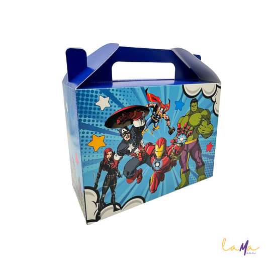 Superhero Party Favor Boxes: Avengers Birthday Treat Goodie Bags