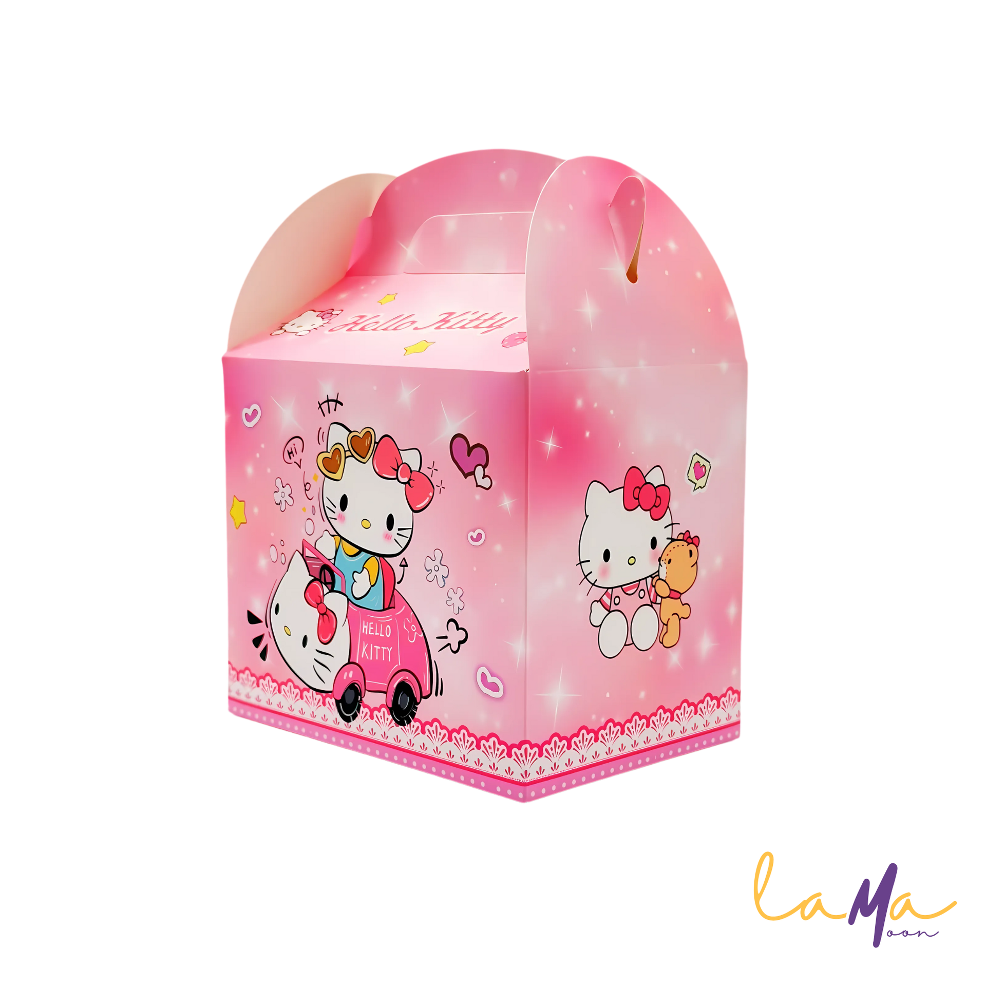 Hello Kitty Party Favor Box: Pink Birthday Goodie Gift Box