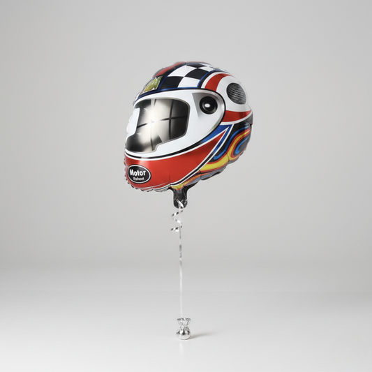 22" Race Car Helmet Foil Balloon – Motor Sport & Grand Prix Party Decoration