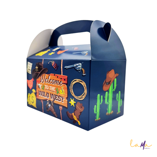 Wild West Cowboy and Cowgirl Themed Party Favor Box