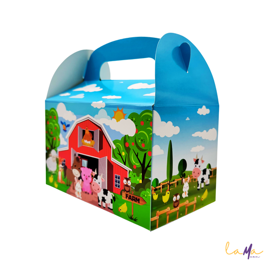 Farm Animal Party Favor Box: Barnyard Birthday Treat Bags