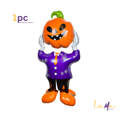 Halloween Pumpkin Head Foil Balloon – Giant 48" 3D Party Decoration for Kids & Adults