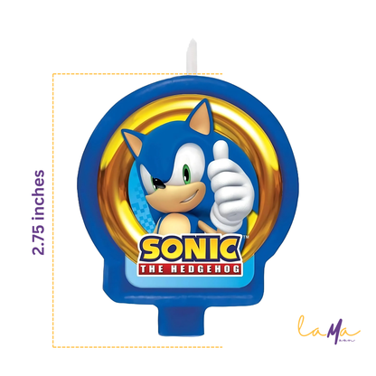 Sonic the Hedgehog Birthday Candle: Colorful Cake Topper