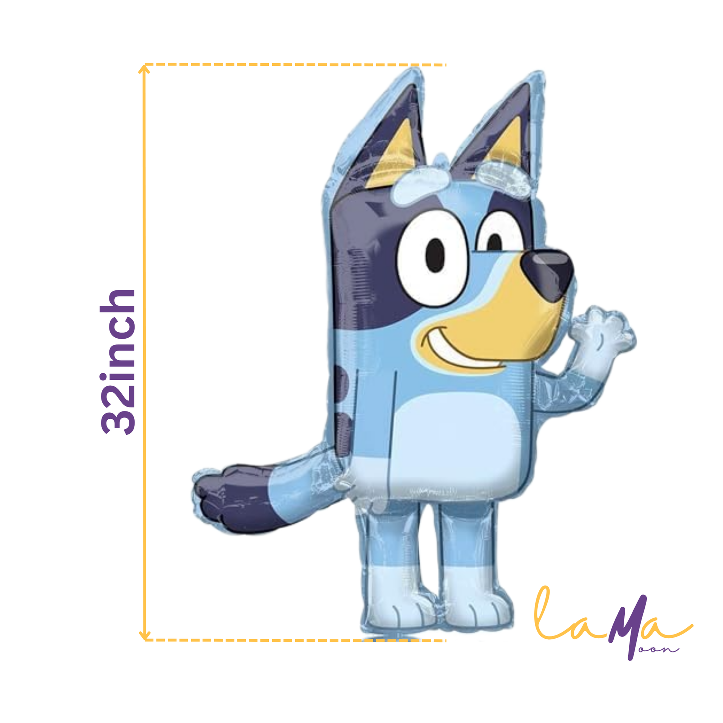 Bluey Birthday Balloon Set – 5 Anagram Foil Balloons for Kids Party Decorations – Uninflated