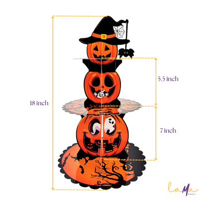 Halloween Cupcake Stand 3-Tier Trick or Treat Party Decorations