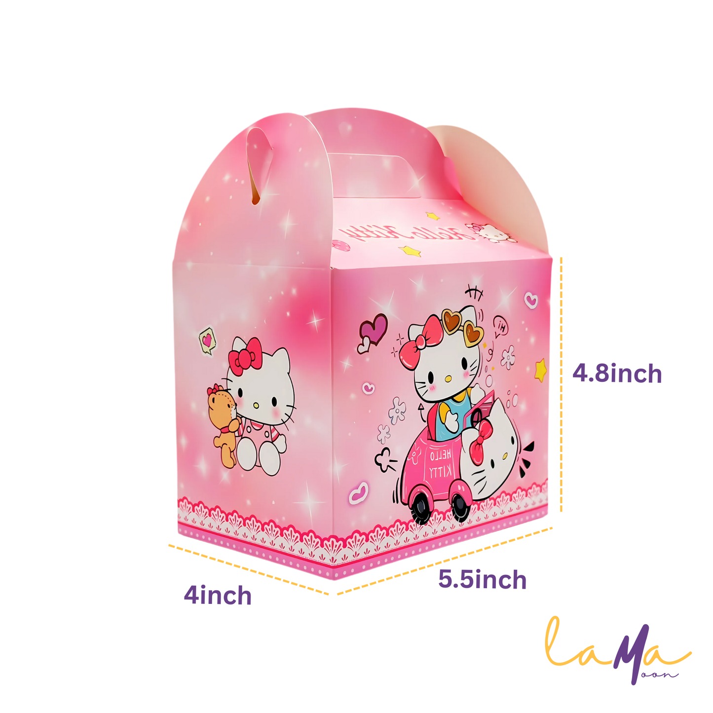 Hello Kitty Party Favor Box: Pink Birthday Goodie Gift Box