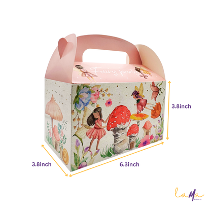 Fairy Garden Party Favor Boxes: Whimsical Treat Boxes (3.8 x 6.3 Inches)