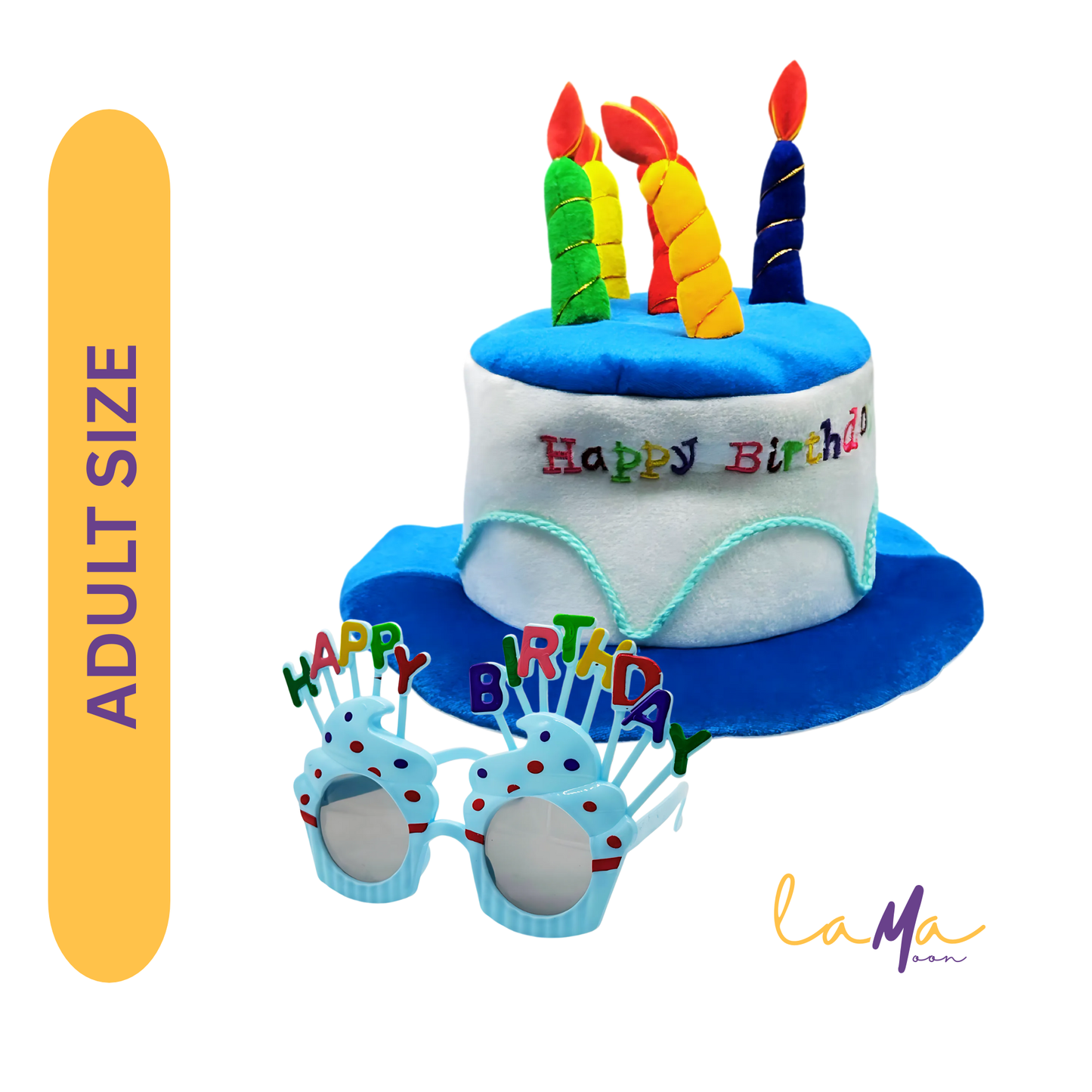 Plush Birthday Cake Hat with Sunglasses: Funny Party Hats