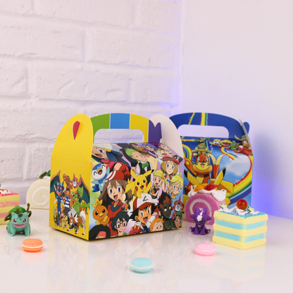 Anime Inspired Pokémon Goodie Box – Size 6.3"x3.7"x3.7" Kids Party Favor Bags