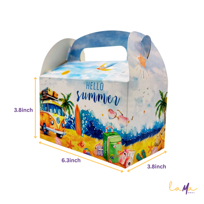 Summer Party Favor Boxes: Retro Van, Beach Theme - LamaMoon®