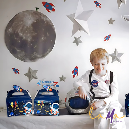 Astronaut & Rocket Party Favor Boxes: Space-Themed Goodie Bags