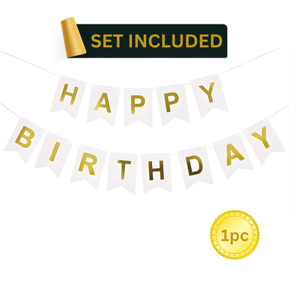 White & Gold Party Supplies 92PCS Set | Elegant Disposable Party Decor by LamaMoon