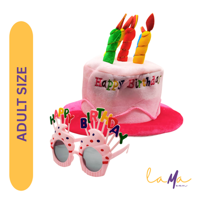 Plush Birthday Cake Hat with Sunglasses: Funny Party Hats
