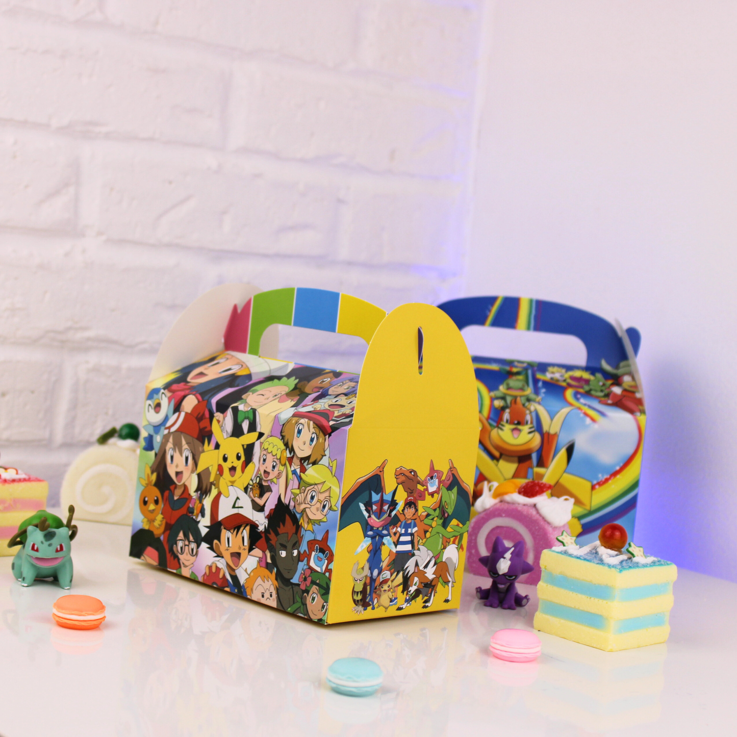 Anime Inspired Pokémon Goodie Box – Size 6.3"x3.7"x3.7" Kids Party Favor Bags