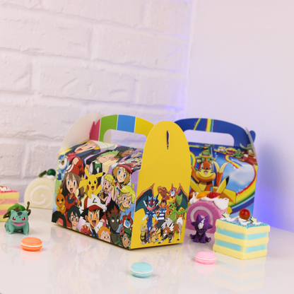 Anime Inspired Pokémon Goodie Box – Size 6.3"x3.7"x3.7" Kids Party Favor Bags