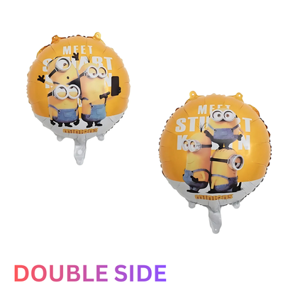 Character-Inspired Yellow Balloon Set – 6-Piece Cartoon-Style Party Decorations for Kids Birthdays