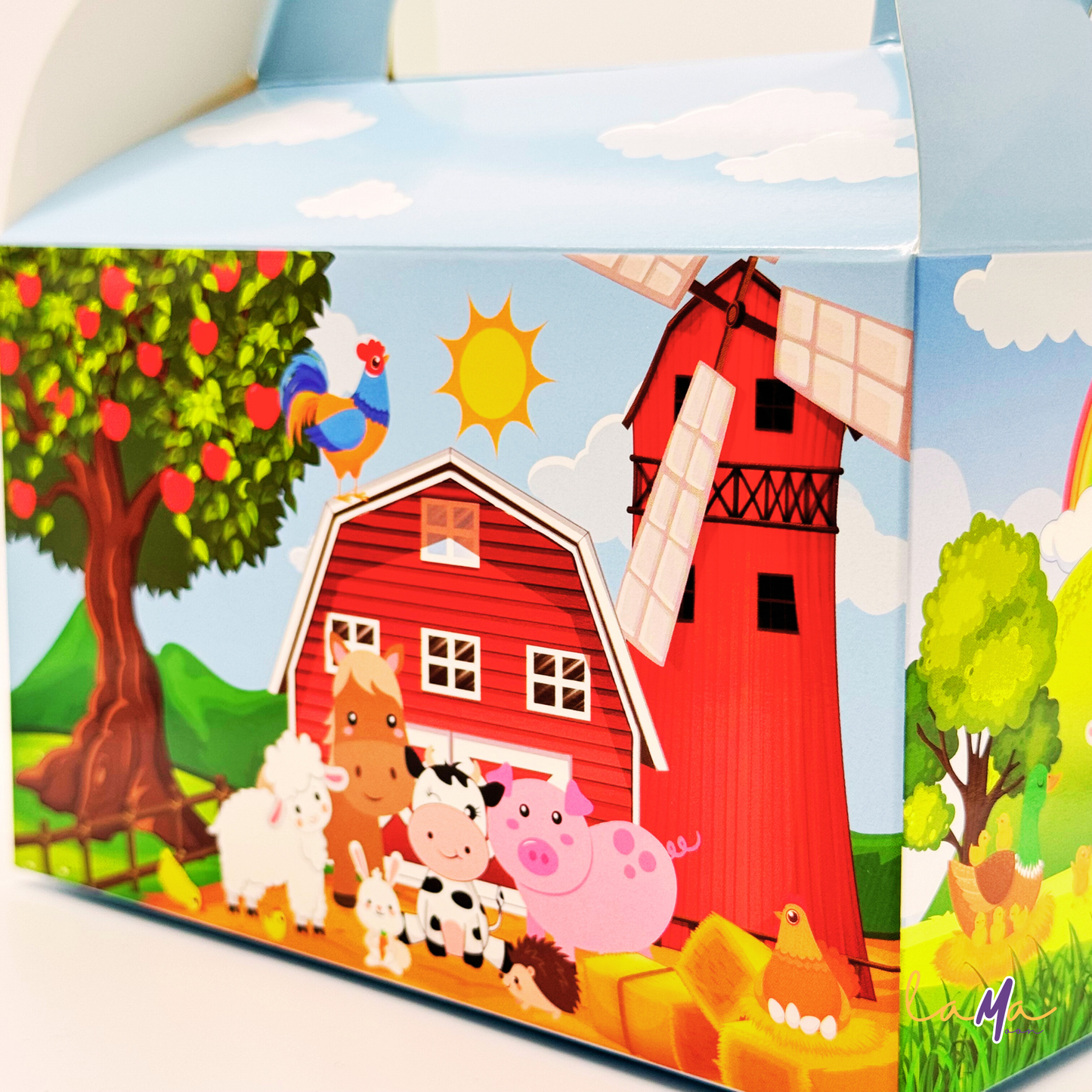 Farm Animal Party Favor Box: Barnyard Birthday Treat Bag