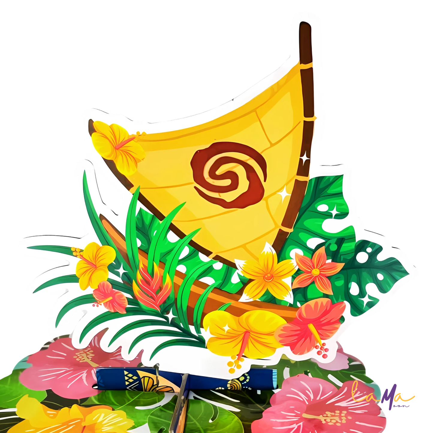 Wayfinder Adventure! 3-Tier Moana & Hawaii Theme Cupcake Stand for Tropical Parties