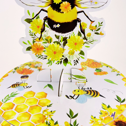 Bumble Bee 3-Tier Cupcake Stand for Baby Shower & Birthday Parties