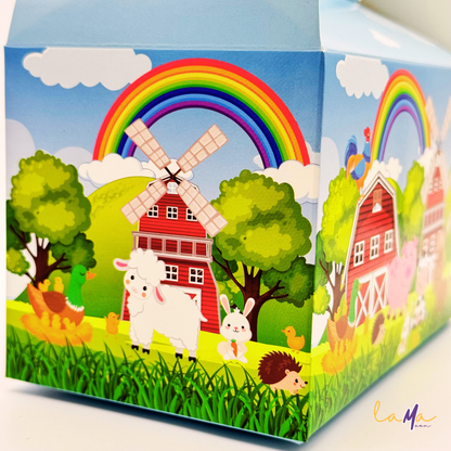Farm Animal Party Favor Box: Barnyard Birthday Treat Bag