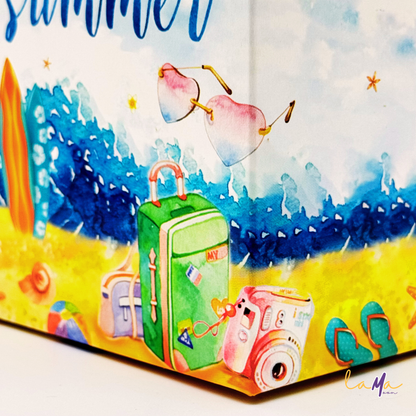 Summer Party Favor Boxes: Retro Van, Beach Theme - LamaMoon®