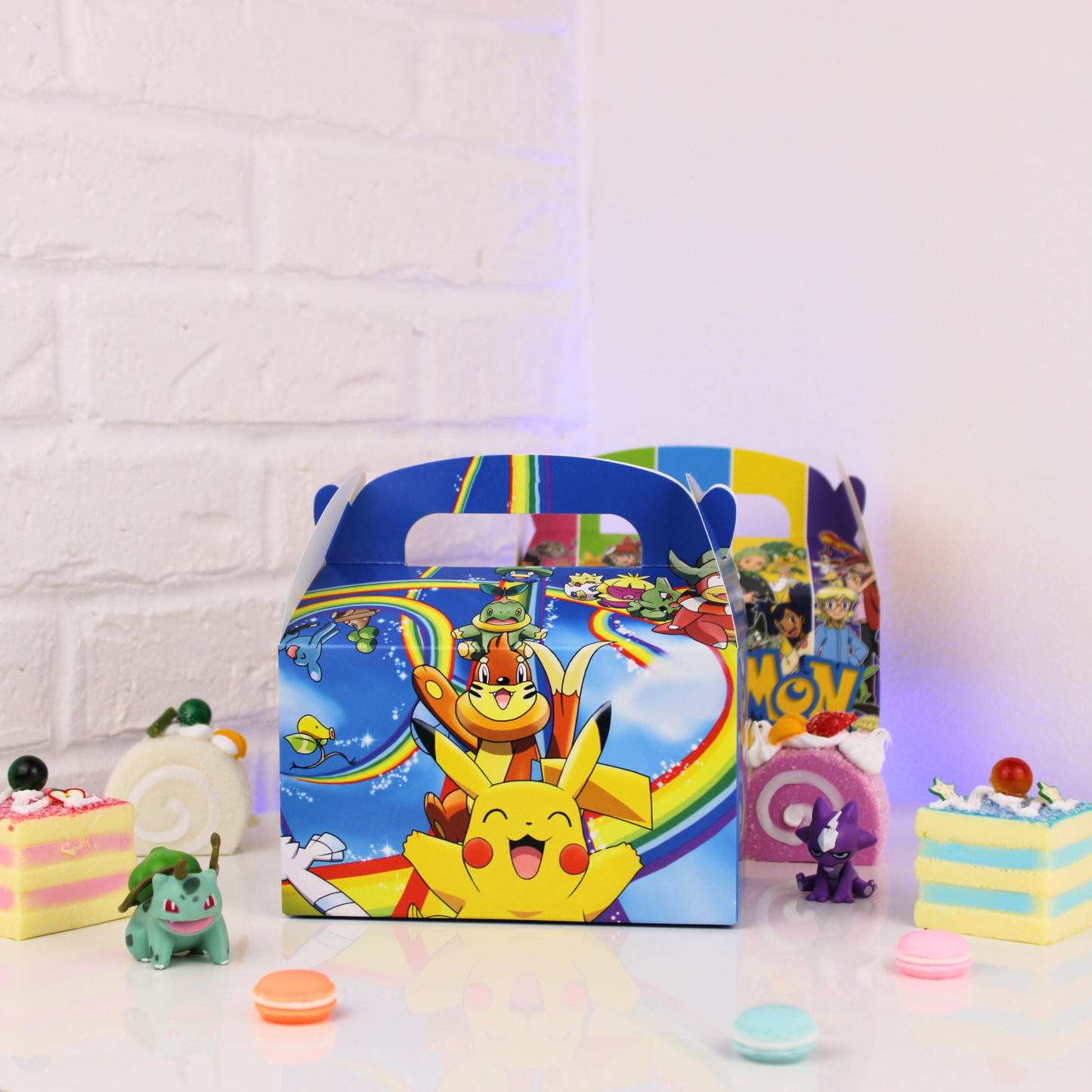 Anime Inspired Pokémon Goodie Box – Size 6.3"x3.7"x3.7" Kids Party Favor Bags