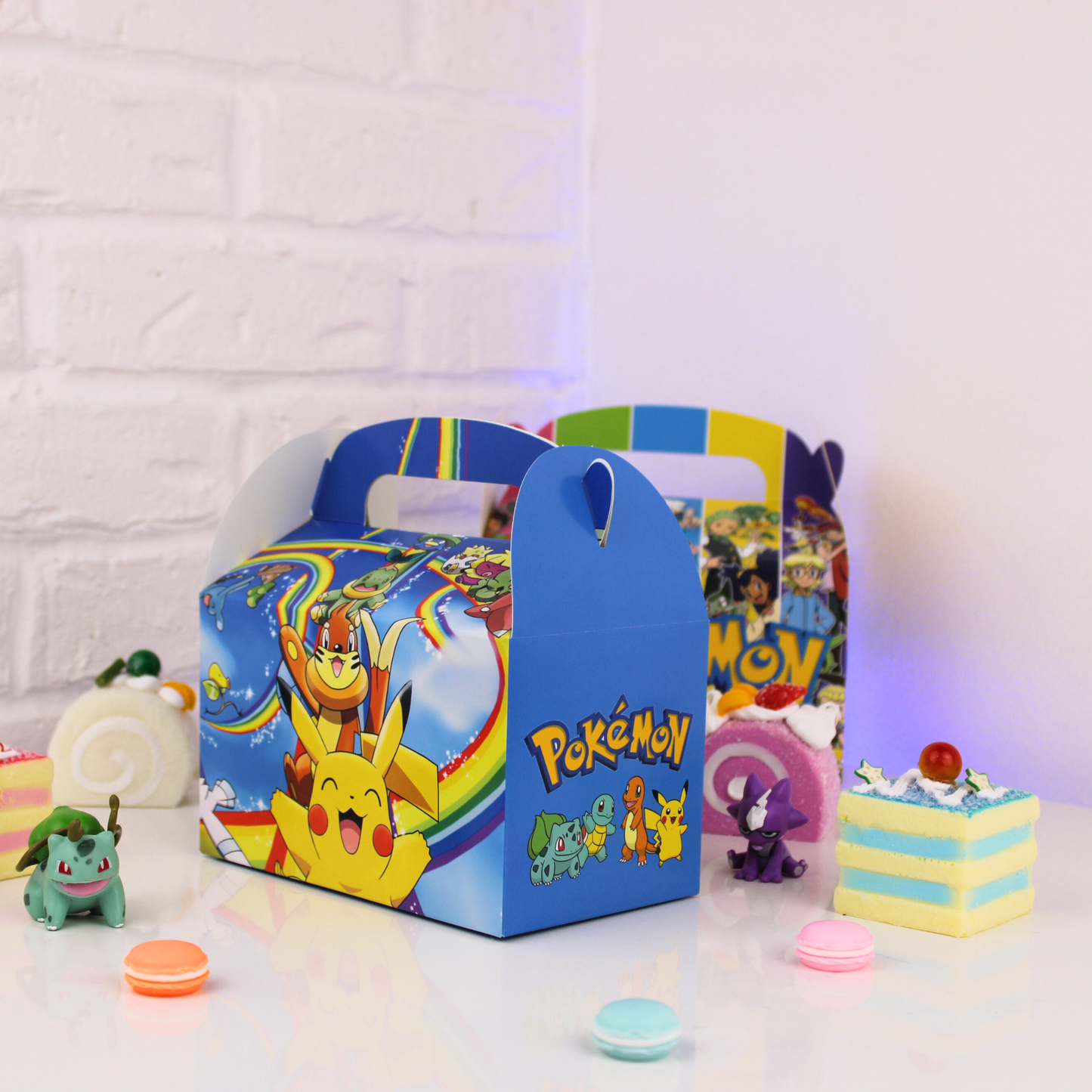 Anime Inspired Pokémon Goodie Box – Size 6.3"x3.7"x3.7" Kids Party Favor Bags