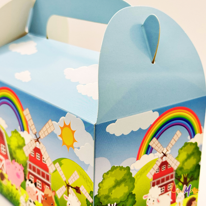 Farm Animal Party Favor Box: Barnyard Birthday Treat Bag