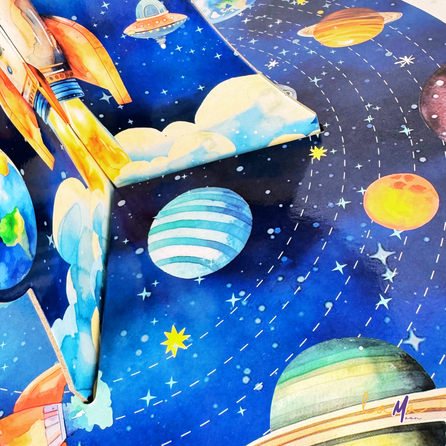 To the Moon! 3-Tier Astronaut Cupcake Stand for Space Birthday Parties