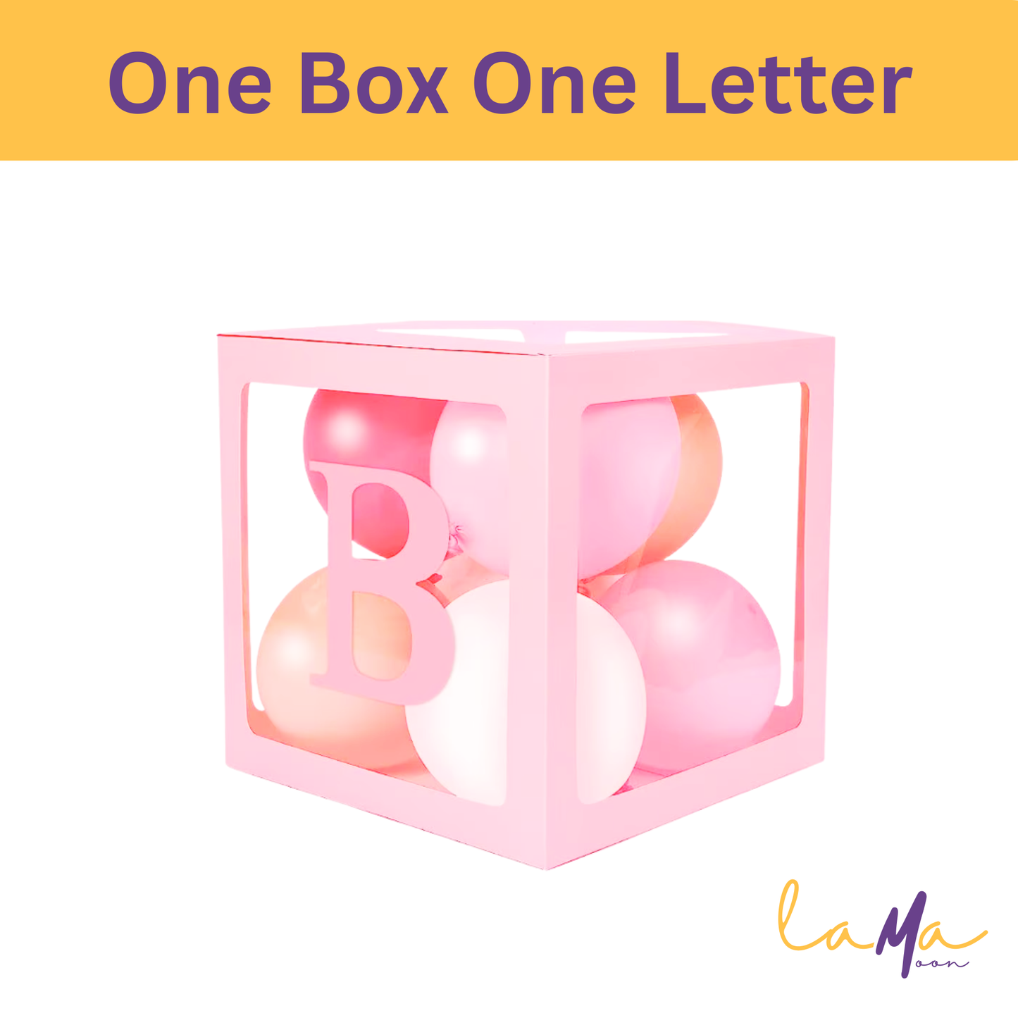 Pink Baby Balloon Boxes - Baby Shower Decorations - 4PCS