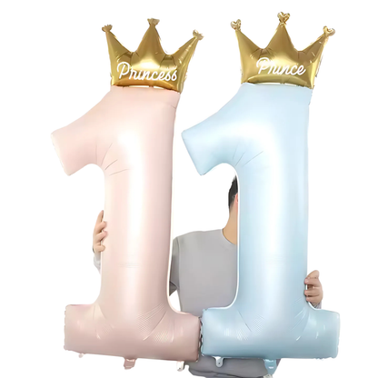 Princess 1st Birthday Balloon Set: Pink, Gold & White Party Decorations