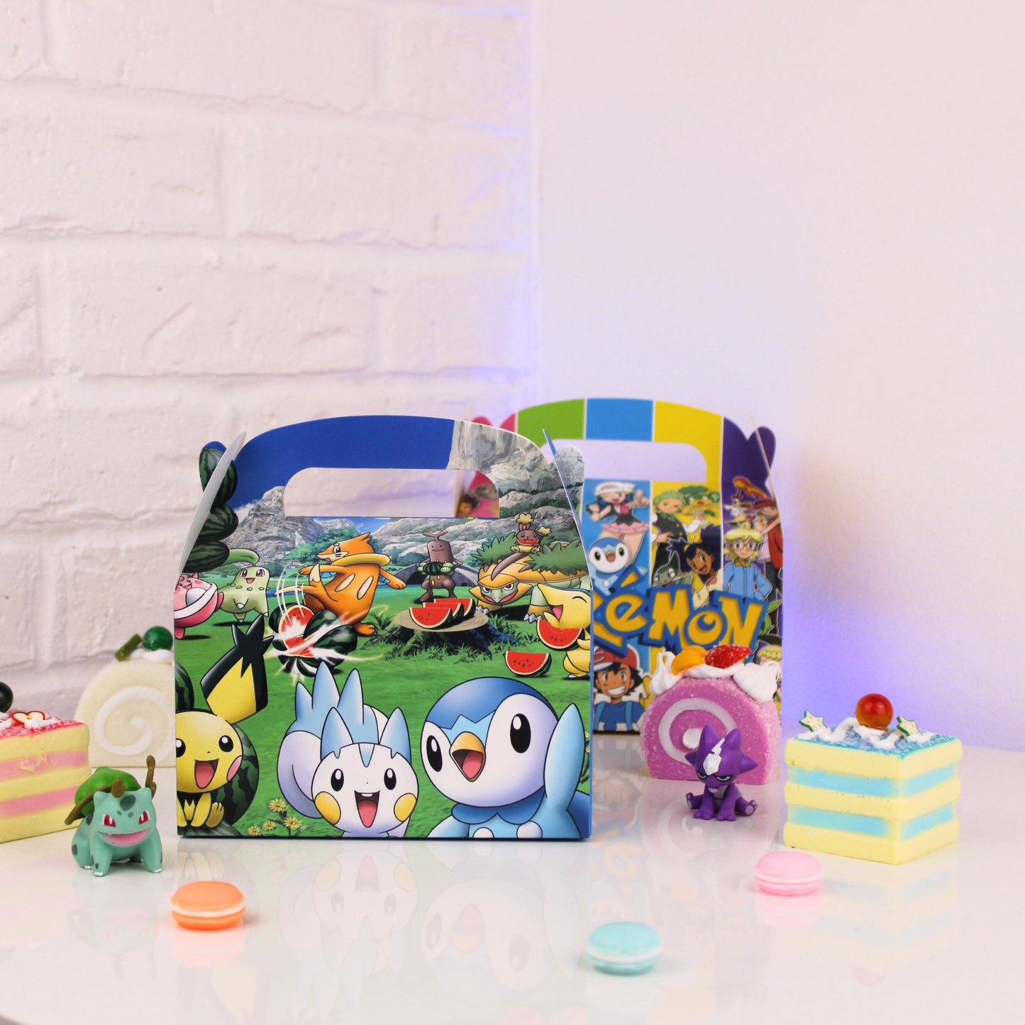 Anime Inspired Pokémon Goodie Box – Size 6.3"x3.7"x3.7" Kids Party Favor Bags