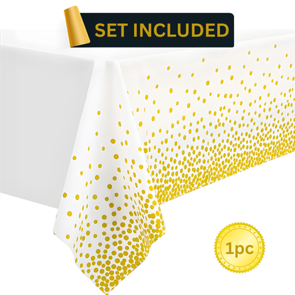White & Gold Party Supplies 92PCS Set | Elegant Disposable Party Decor by LamaMoon