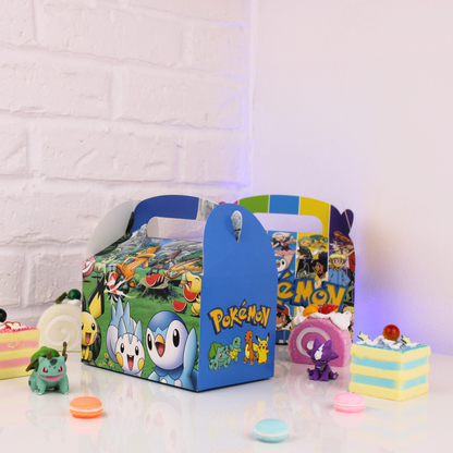 Anime Inspired Pokémon Goodie Box – Size 6.3"x3.7"x3.7" Kids Party Favor Bags
