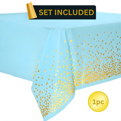 Blue & Gold Party Supplies Set 92PCS for 10 Guests | Elegant Disposable Decor by LamaMoon