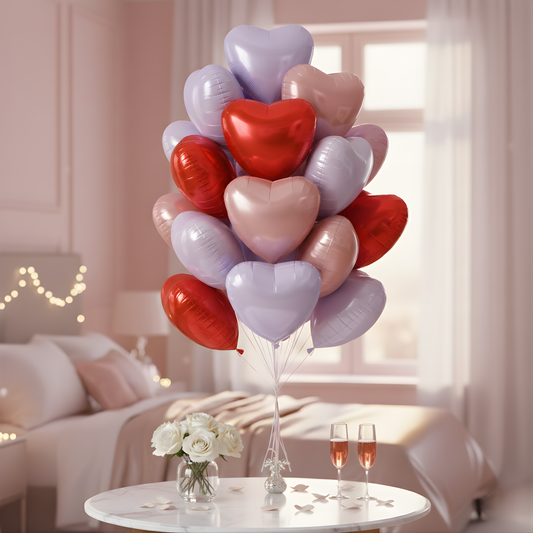 10pcs Red Foil Heart Shaped Balloons 18 Inch Heart Mylar Balloons For Baby Shower Wedding Valentine Decorations Love Balloons Party Decorations