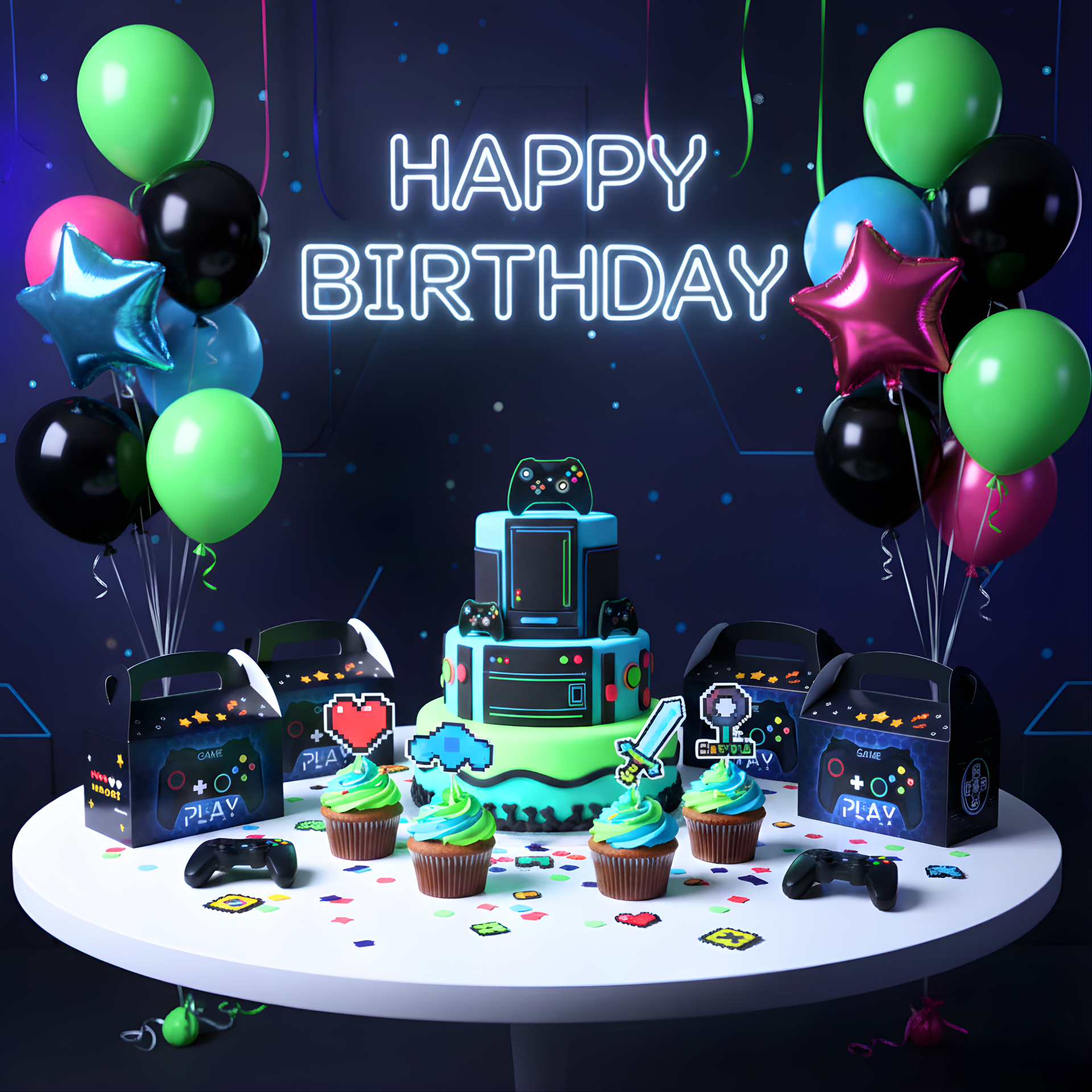 Gamer Life Party Favor Box Roblox Themed Goodie Bags